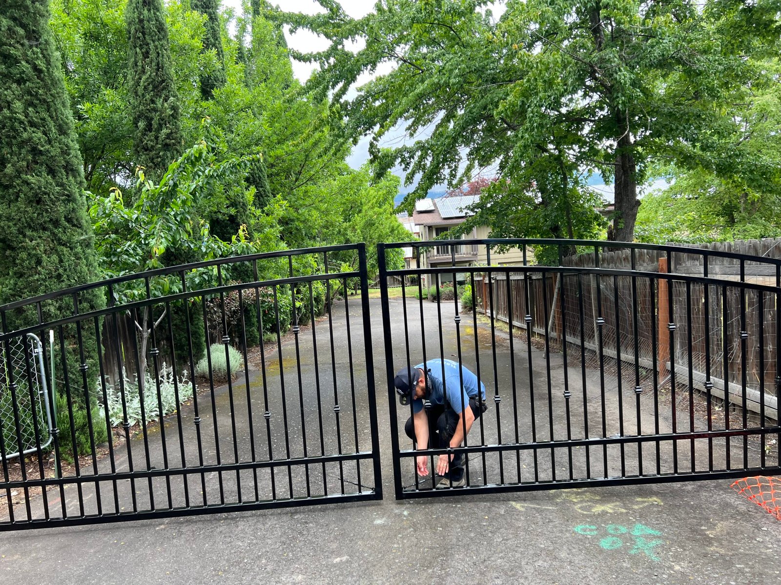 Wood fencing project by Flores Fence